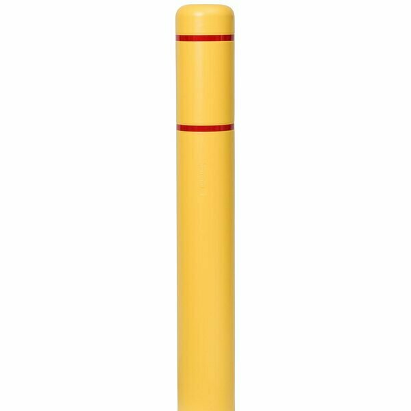 Innoplast BollardGard 7 1/8'' x 72'' Yellow Bollard Cover with Red Reflective Stripes BC772YR 269BC772YR